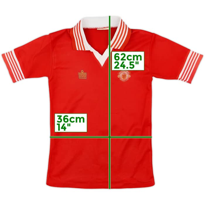 1977-80 Manchester United Home Shirt - 7/10 - (Y)