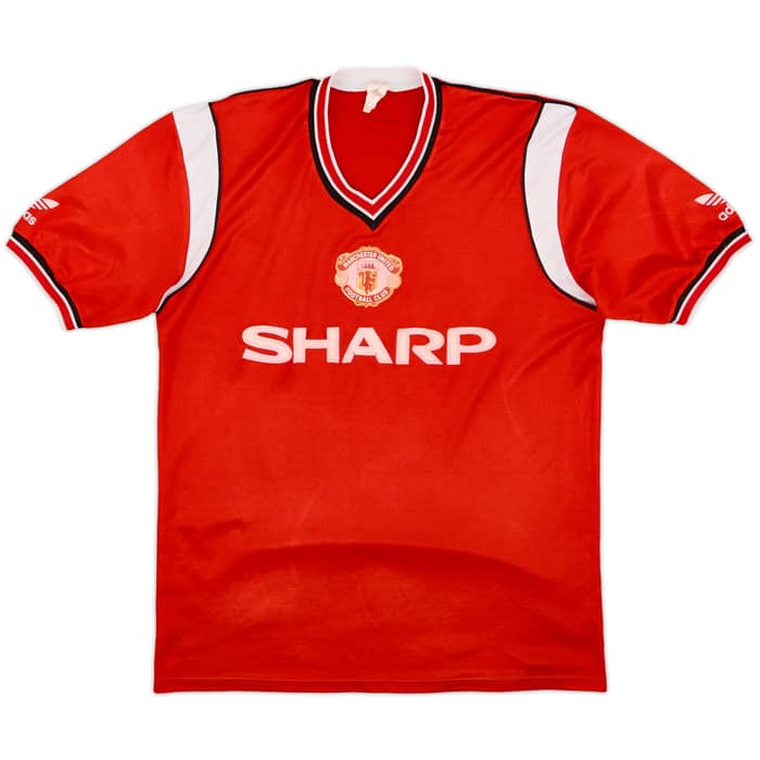 1984-86 Manchester United Home Shirt #4 (Moses) - 8/10 - (L)
