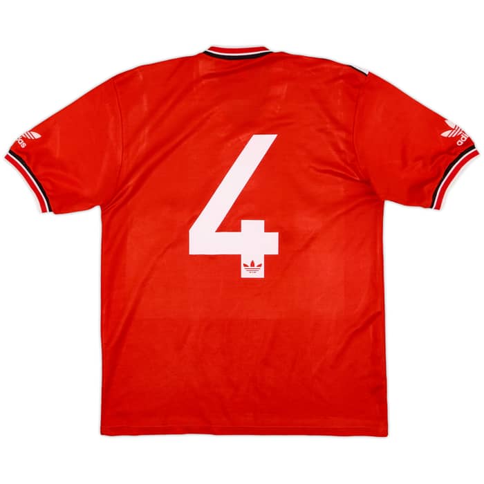 1984-86 Manchester United Home Shirt #4 (Moses) - 8/10 - (L)