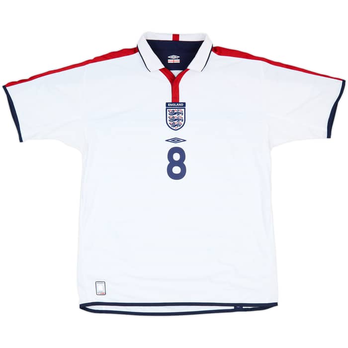 2003-05 England Home Shirt Scholes #8 - 5/10 - (XL)