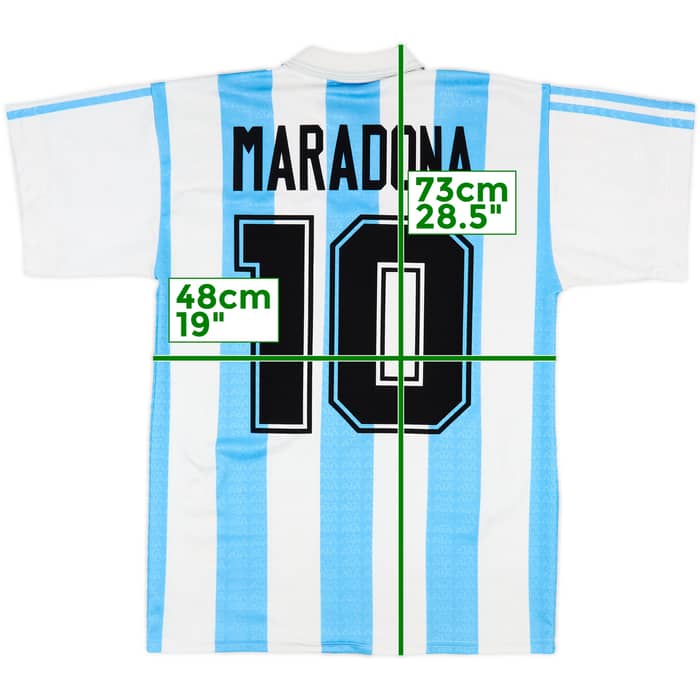 1994 Argentina Home Shirt Maradona #10 - 8/10 - (S)