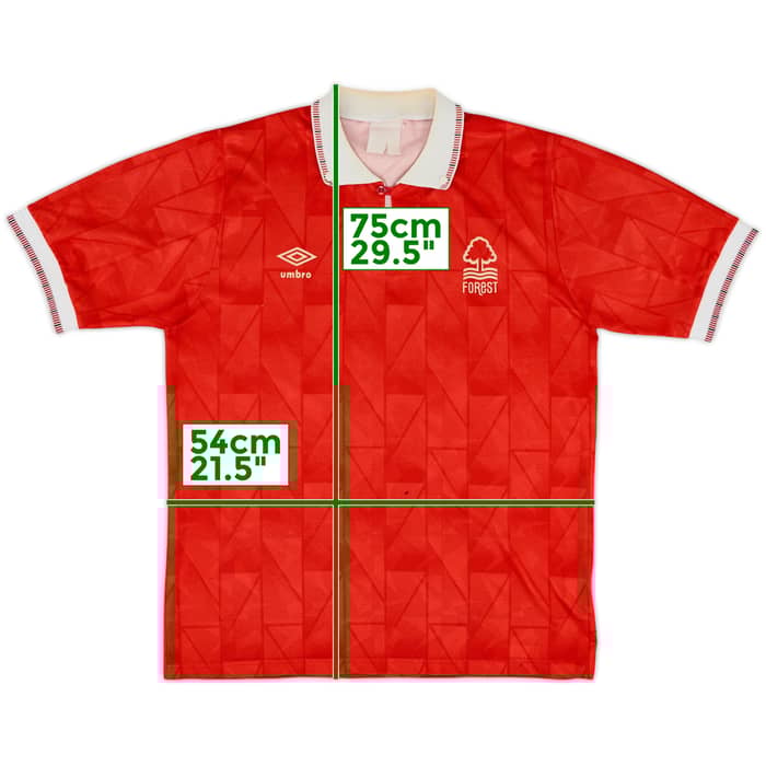 1990-92 Nottingham Forest Home Shirt - 6/10 - (S)