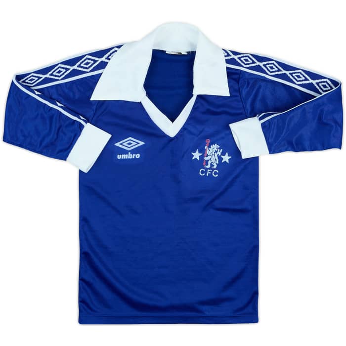 1977-81 Chelsea Home L/S Shirt - 9/10 - (S.Boys)