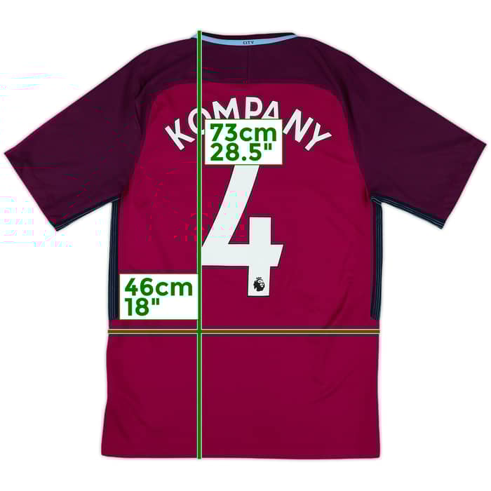 2017-18 Manchester City Away Shirt Kompany #4 - 7/10 - (S)
