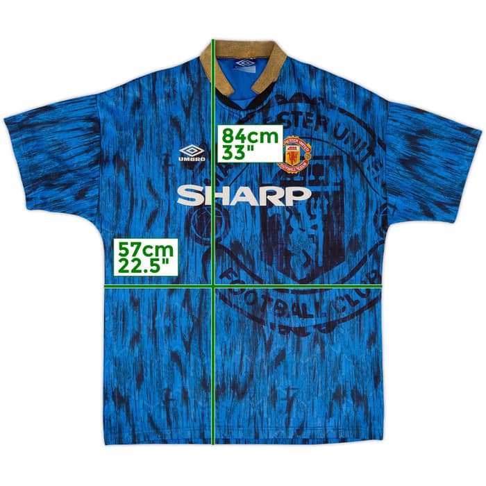1992-93 Manchester United Away Shirt - 5/10 - (XL)