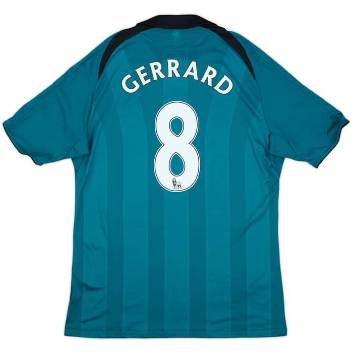 2008-09 Liverpool Third Shirt Gerrard #8 - 8/10 - (L)