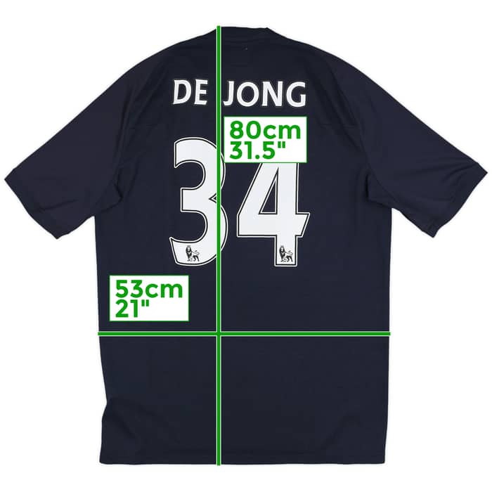 2010-12 Manchester City Away Shirt De Jong #34 - 8/10 - (L)