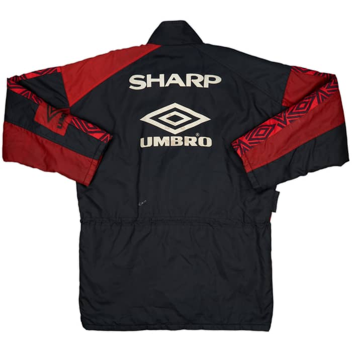 1995-97 Manchester United Umbro Padded Bench Coat - 4/10 - (M)