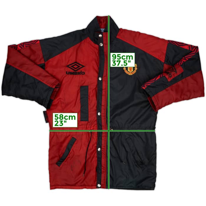 1995-97 Manchester United Umbro Padded Bench Coat - 4/10 - (M)
