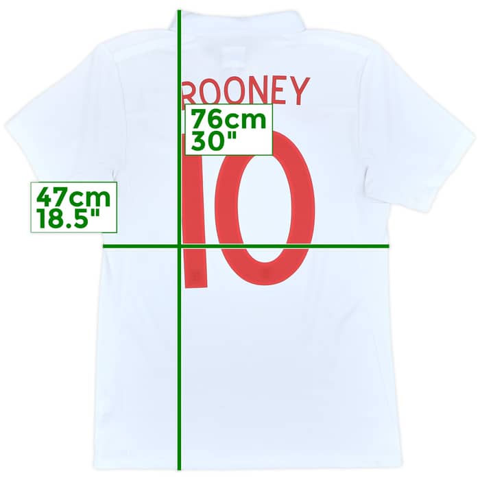 2009-10 England Home Shirt Rooney #10 - 7/10 - (M)