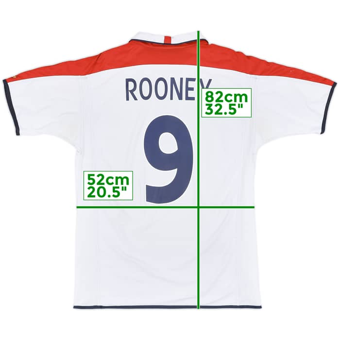 2003-05 England Home Shirt Rooney #9 - 6/10 - (L)