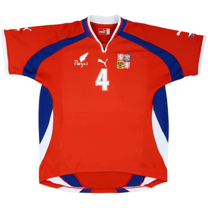 2000-02 Czech Republic Basic Home Shirt Nedved #4 - 7/10 - (XL)