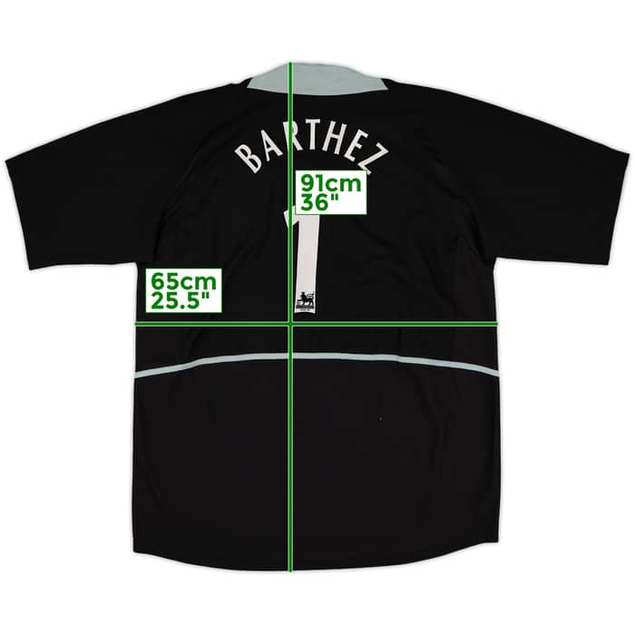 2002-04 Manchester United GK S/S Shirt Barthez #1 - 8/10 - (XXL)