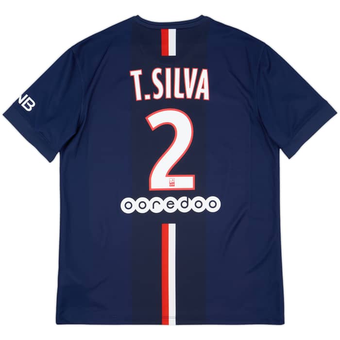 2014-15 Paris Saint-Germain Home Shirt T.Silva #2 - 8/10 - (L)
