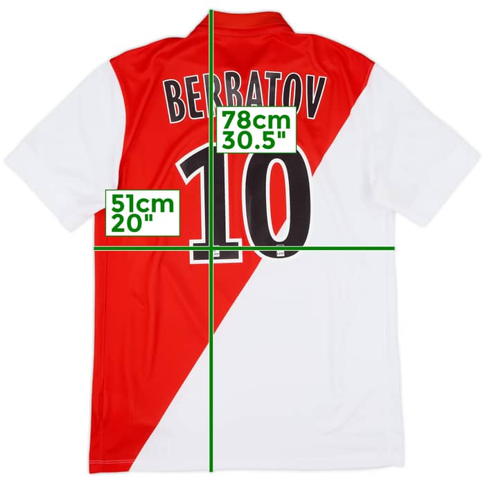 2014-15 Monaco Home Shirt Berbatov #10 - 8/10 - (L)