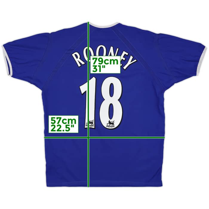 2003-04 Everton Home Shirt Rooney #18 - 9/10 - (L)