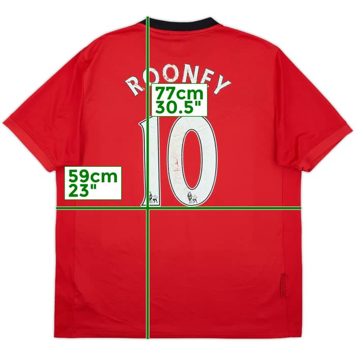 2009-10 Manchester United Home Shirt Rooney #10 - 5/10 - (XL)