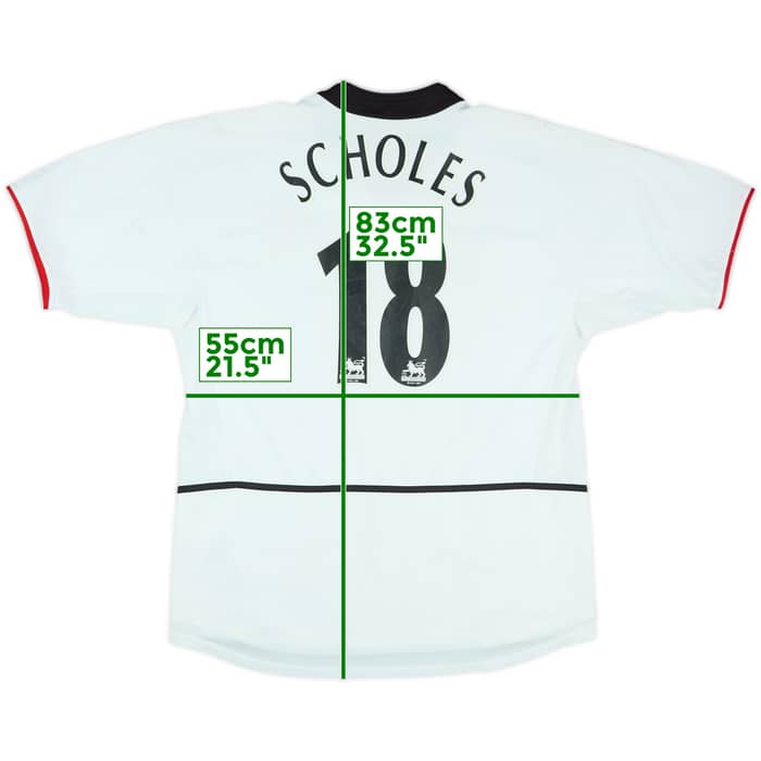 2002-03 Manchester United Away Shirt Scholes #18 - 5/10 - (L)