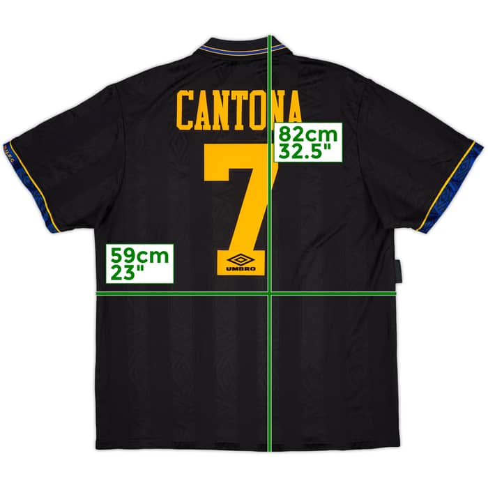 1993-95 Manchester United Away Shirt Cantona #7 - 9/10 - (XL)