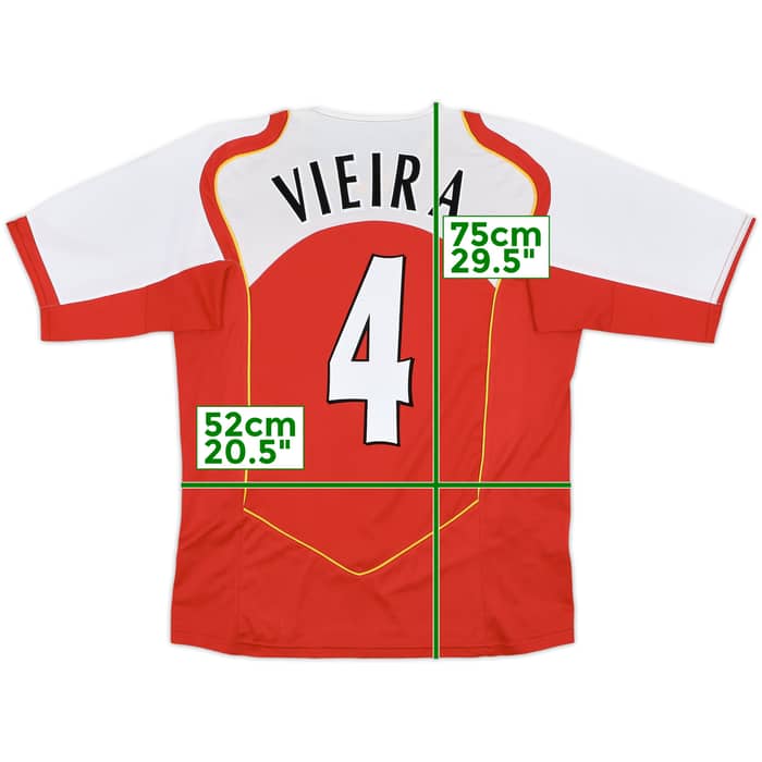 2004-05 Arsenal Home Shirt Vieira #4 - 5/10 - (M)