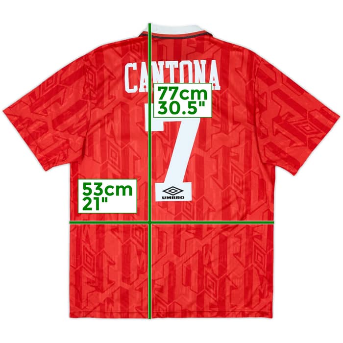 1992-94 Manchester United Home Shirt Cantona #7 - 7/10 - (L)