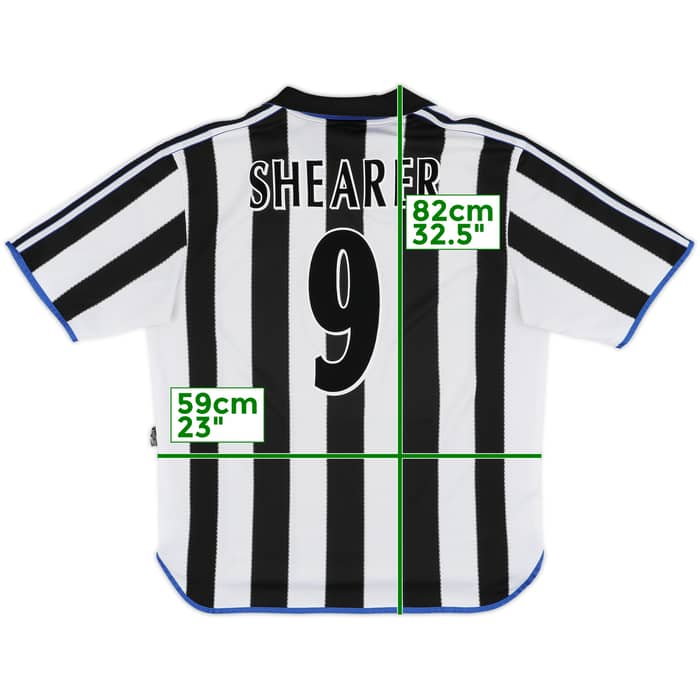 1999-00 Newcastle Home Shirt Shearer #9 - 8/10 - (XL)