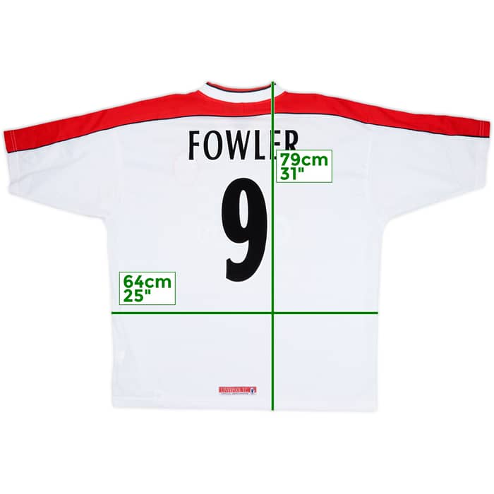 1998-99 Liverpool Away Shirt Fowler #9 - 5/10 - (XL)
