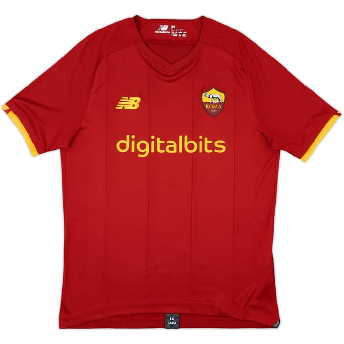 2021-22 Roma Home Shirt - 9/10 - (M)