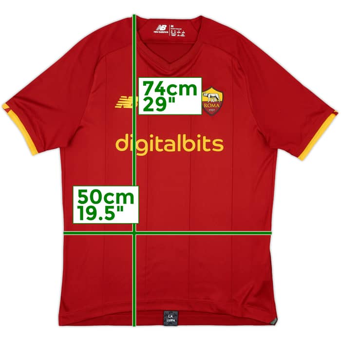 2021-22 Roma Home Shirt - 9/10 - (M)