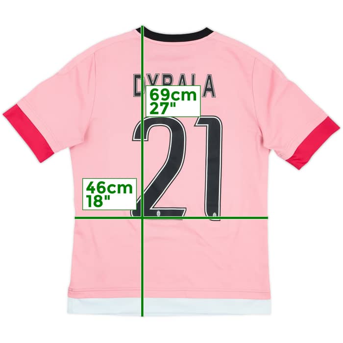 2015-16 Juventus Away Shirt Dybala #21 - 5/10 - (XL.Boys)