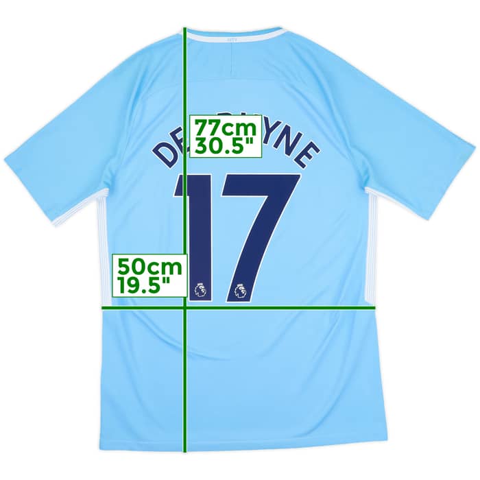 2017-18 Manchester City Home Shirt De Bruyne #17 - 8/10 - (M)