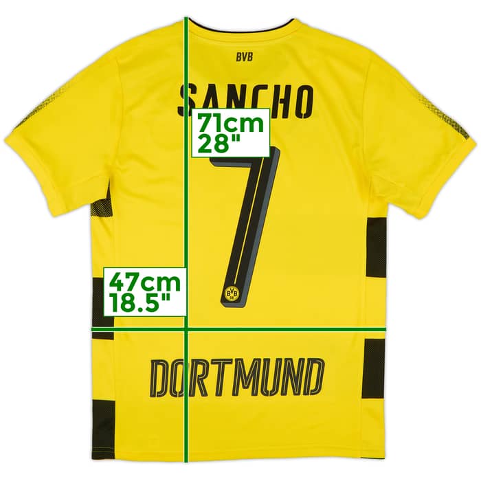 2017-18 Borussia Dortmund Home Shirt Sancho #7 - 9/10 - (S)