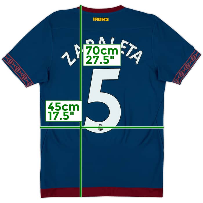 2018-19 West Ham Away Shirt Zabaleta #5 - 9/10 - (S)