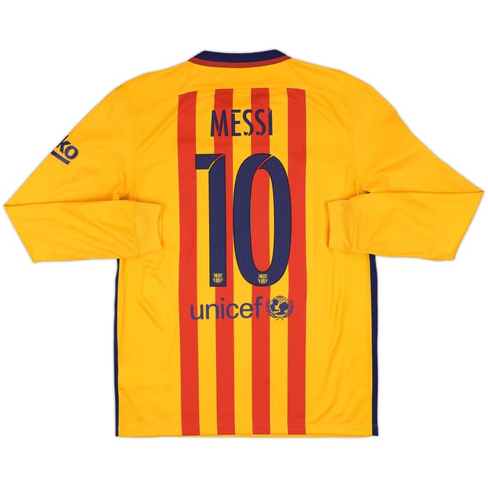 2015-16 Barcelona Away L/S Shirt Messi #10 - 8/10 - (M)