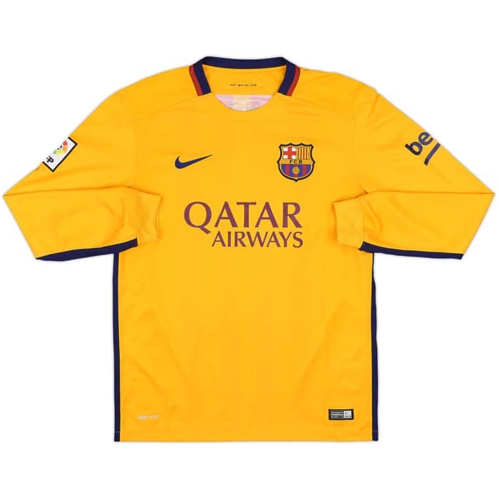 2015-16 Barcelona Away L/S Shirt Messi #10 - 8/10 - (M)