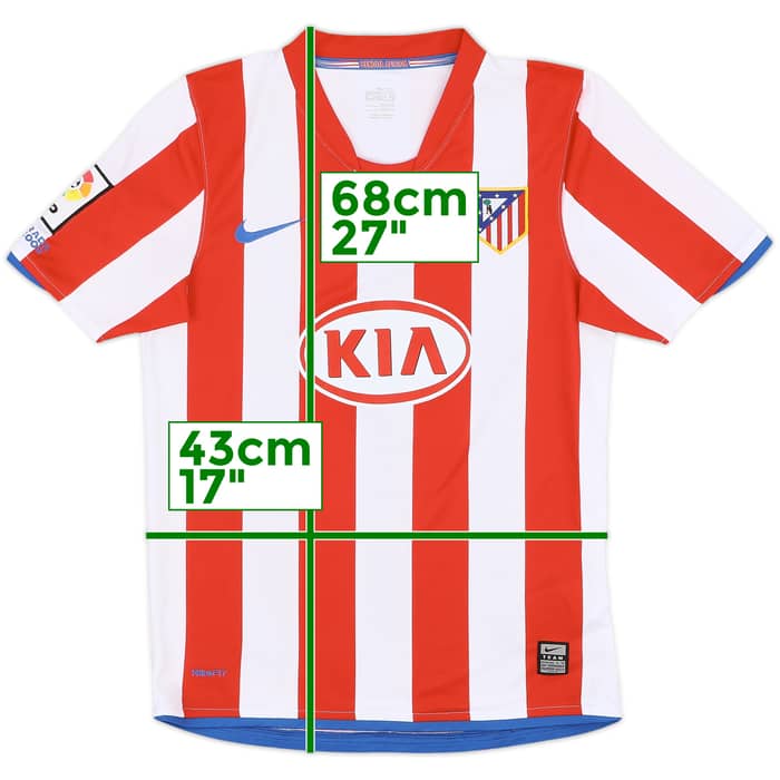 2008-09 Atletico Madrid Home Shirt - 7/10 - (L.Boys)