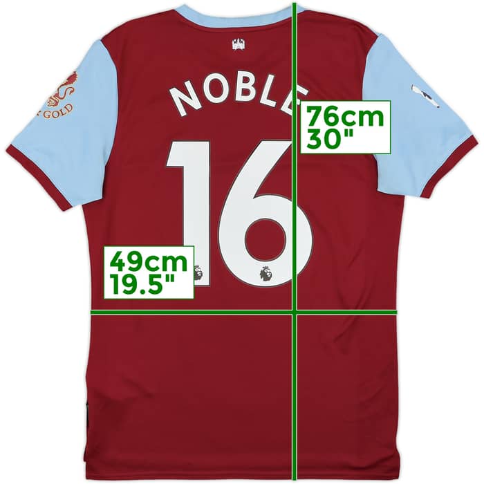 2019-20 West Ham Home Shirt Noble #16 - 6/10 - (M)