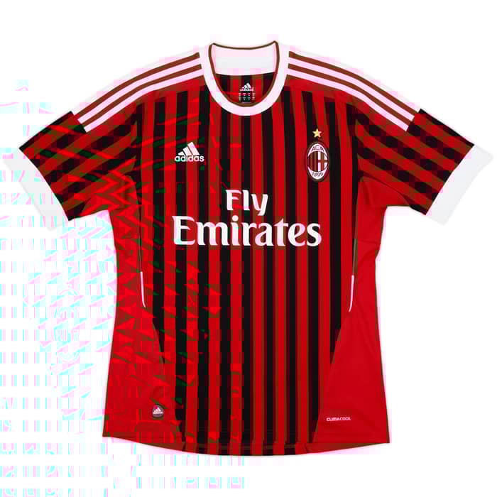 2011-12 AC Milan Home Shirt - 9/10 - (M)