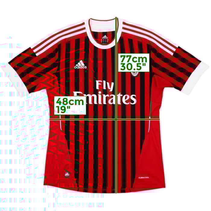 2011-12 AC Milan Home Shirt - 9/10 - (M)