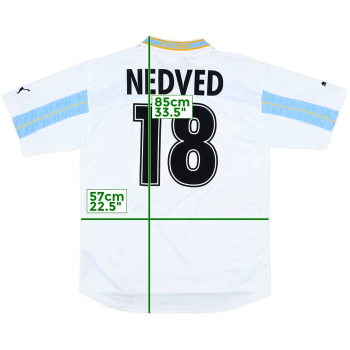 1999-00 Lazio Centenary Home Shirt Nedved #18 - 8/10 - (XL)