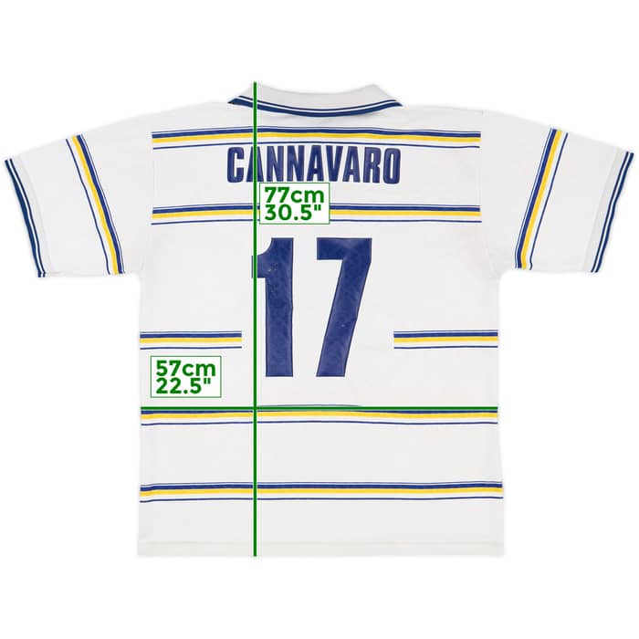 1998-99 Parma Away Shirt Cannavaro #17 - 6/10 - (XL)