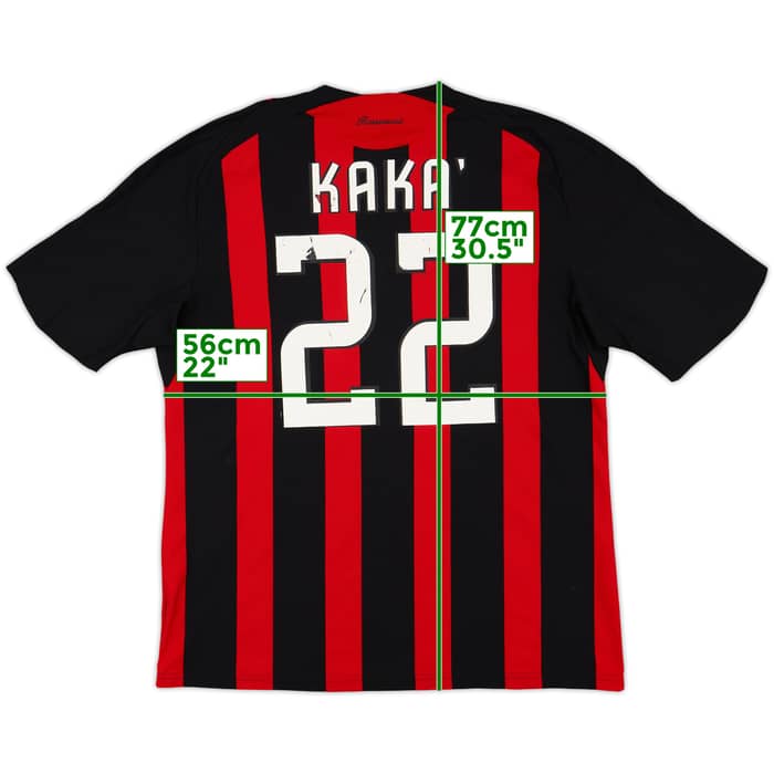 2008-09 AC Milan Home Shirt Kaka #22 - 4/10 - (XL)