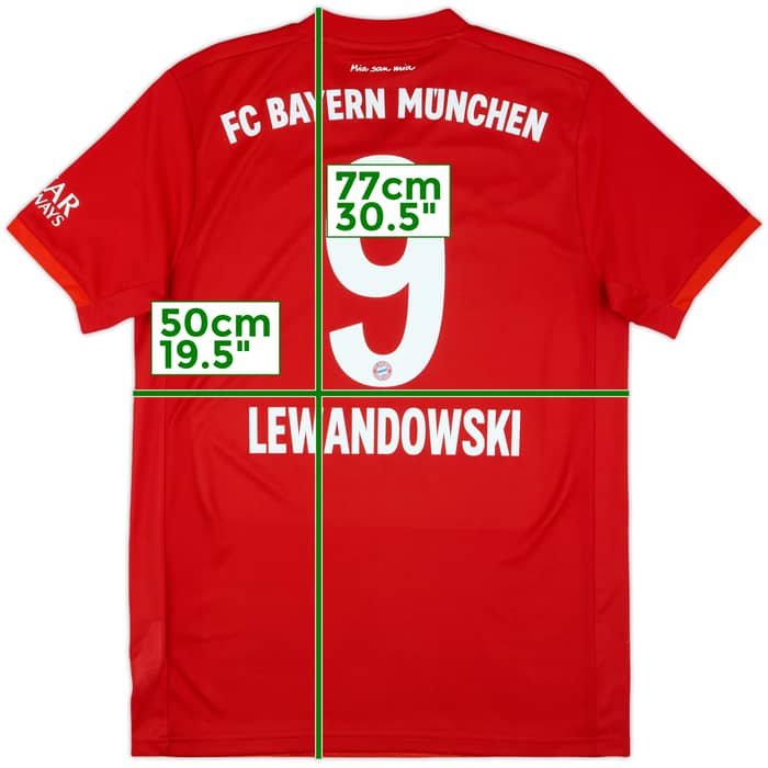 2019-20 Bayern Munich Home Shirt Lewandowski #9 - 8/10 - (M)