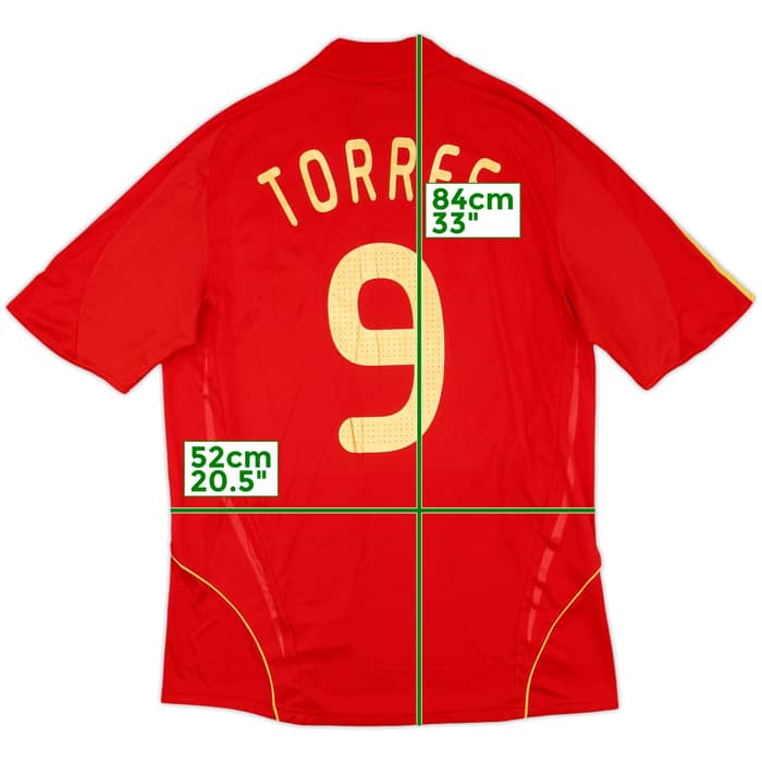 2007-09 Spain Home Shirt Torres #9 - 7/10 - (L)