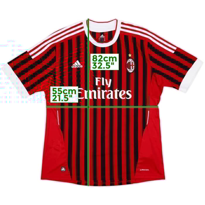 2011-12 AC Milan Home Shirt - 9/10 - (XL)