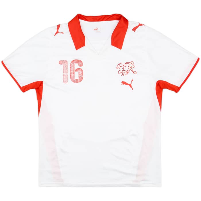 2008-10 Switzerland Signed Away Shirt Barnetta #16 - 5/10 - (L)