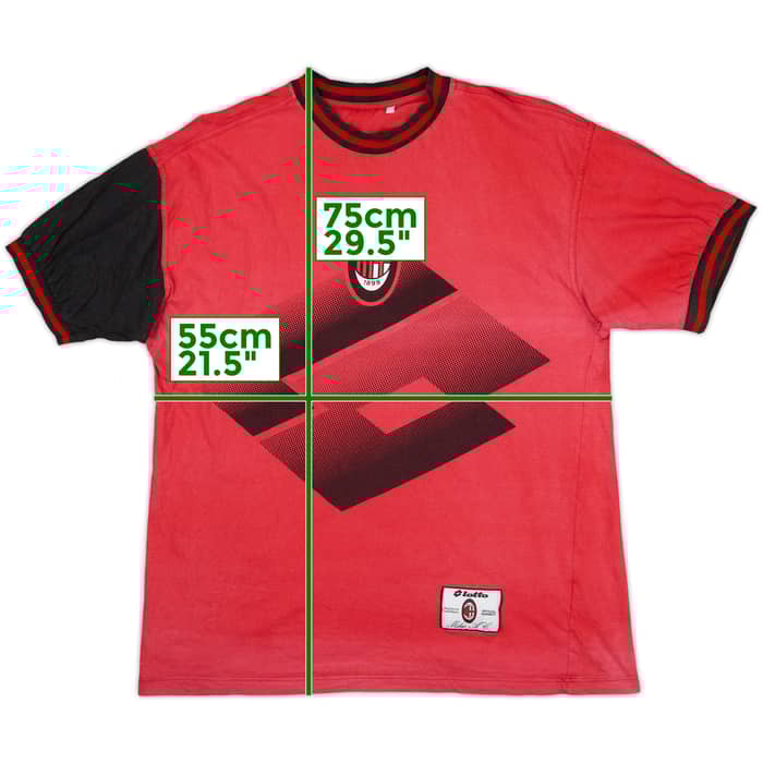 1994-95 AC Milan Lotto Cotton Tee - 6/10 - (M)