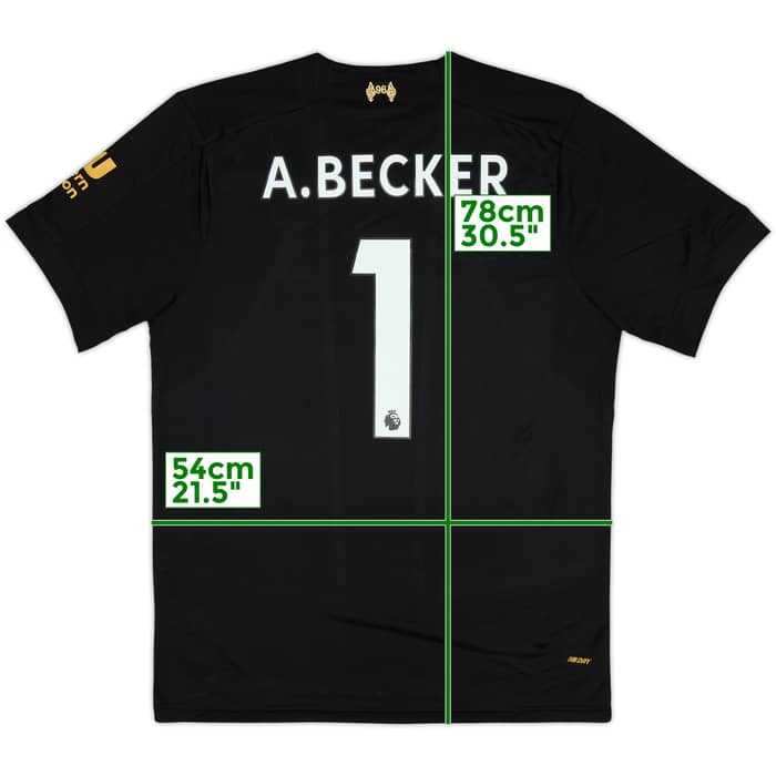 2019-20 Liverpool GK S/S Shirt A.Becker #1 - 8/10 - (L)
