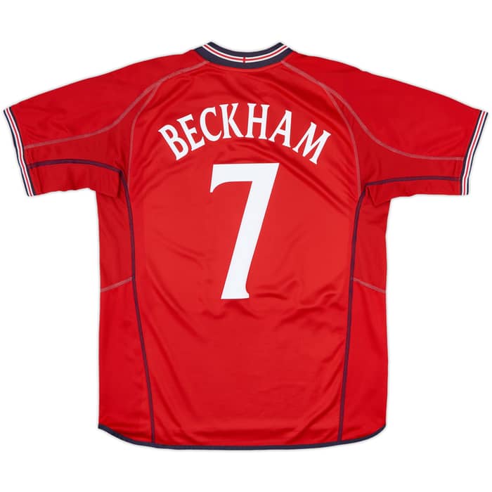 2002-04 England Away Shirt Beckham #7 - 5/10 - (XL)