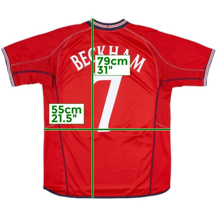 2002-04 England Away Shirt Beckham #7 - 5/10 - (XL)